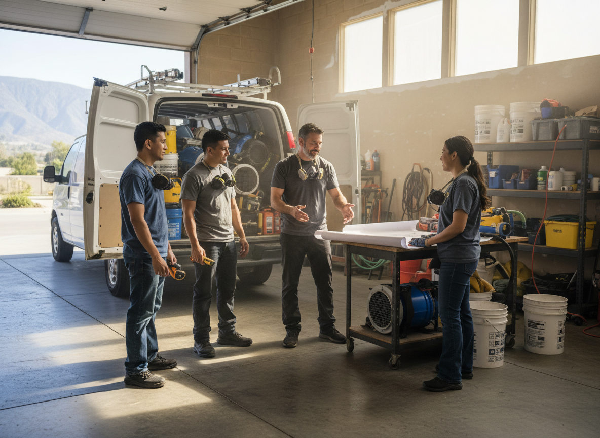 The Mold Remediation Service Tujunga team at work in Tujunga