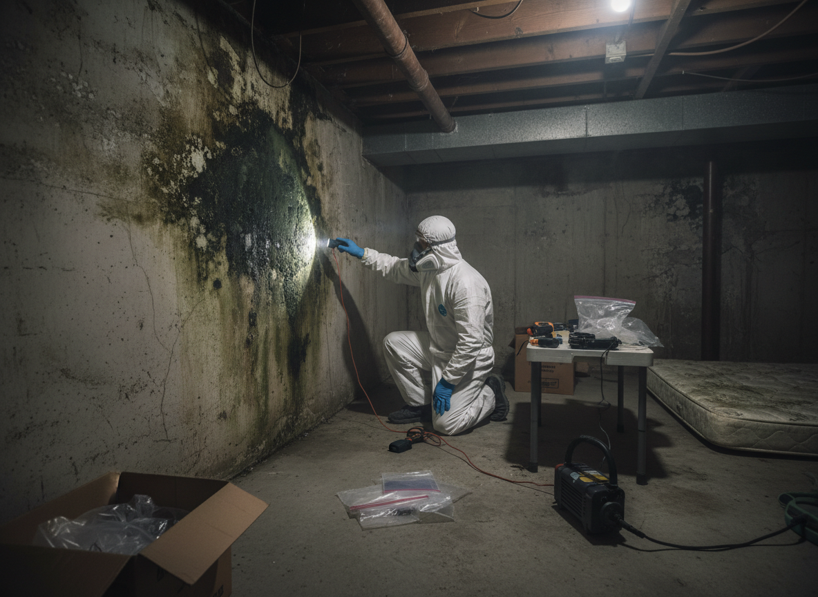 Basement mold inspection in Tujunga